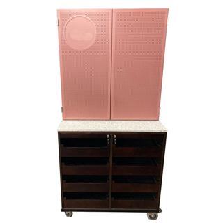 Blech Ornament lackiert mit ca. 2500 Fräsungen je Türe