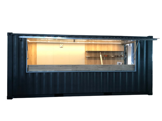 Verkaufscontainer, Container Umbauten, Elektrik, Wasseranschlüsse, Gastrogeräte, Transportservice, Dämmung, Unterkonstruktion